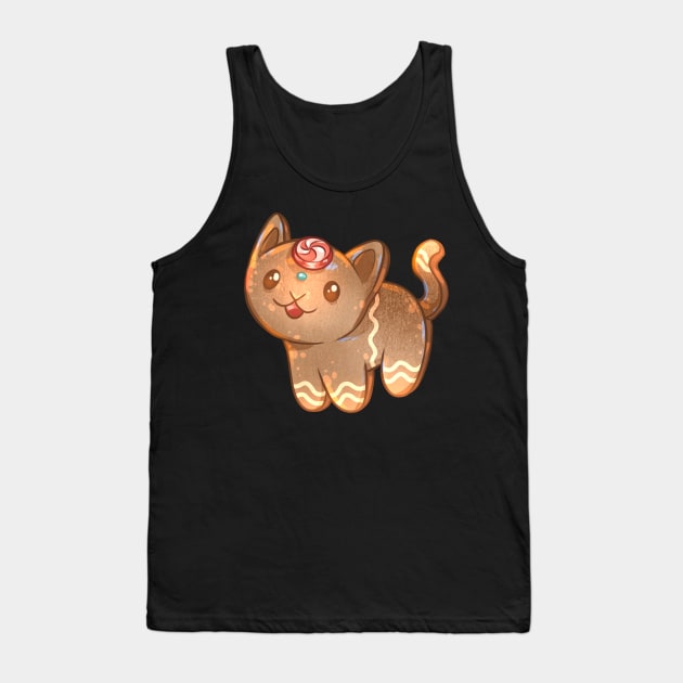 Kitty Gingerbread Cookie Tank Top by Claire Lin